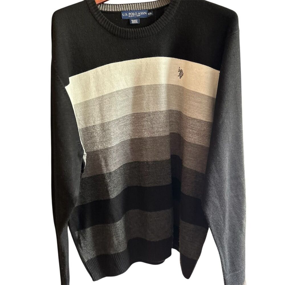 U.S. Polo Assn. Men's Striped Crew Neck Sweater Multicolor Size XXL